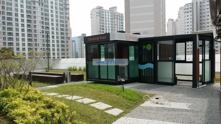 LH 한국토지주택공사에 설치한 흡연부스 입니다