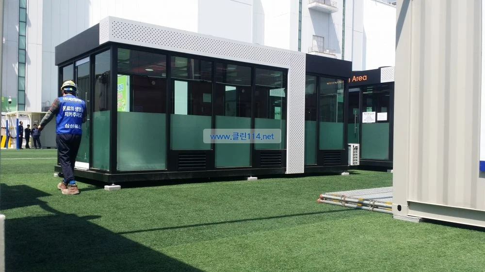 삼성전자 (천안)에 설치된 흡연부스 사례입니다